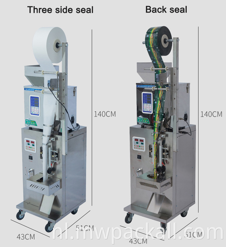 Automatische multifunctionele kleine zakjes theezakjespoedervulmachine